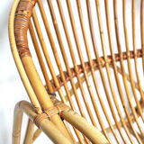 Rattan basket armchair