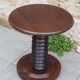 Round side table in turned wood
