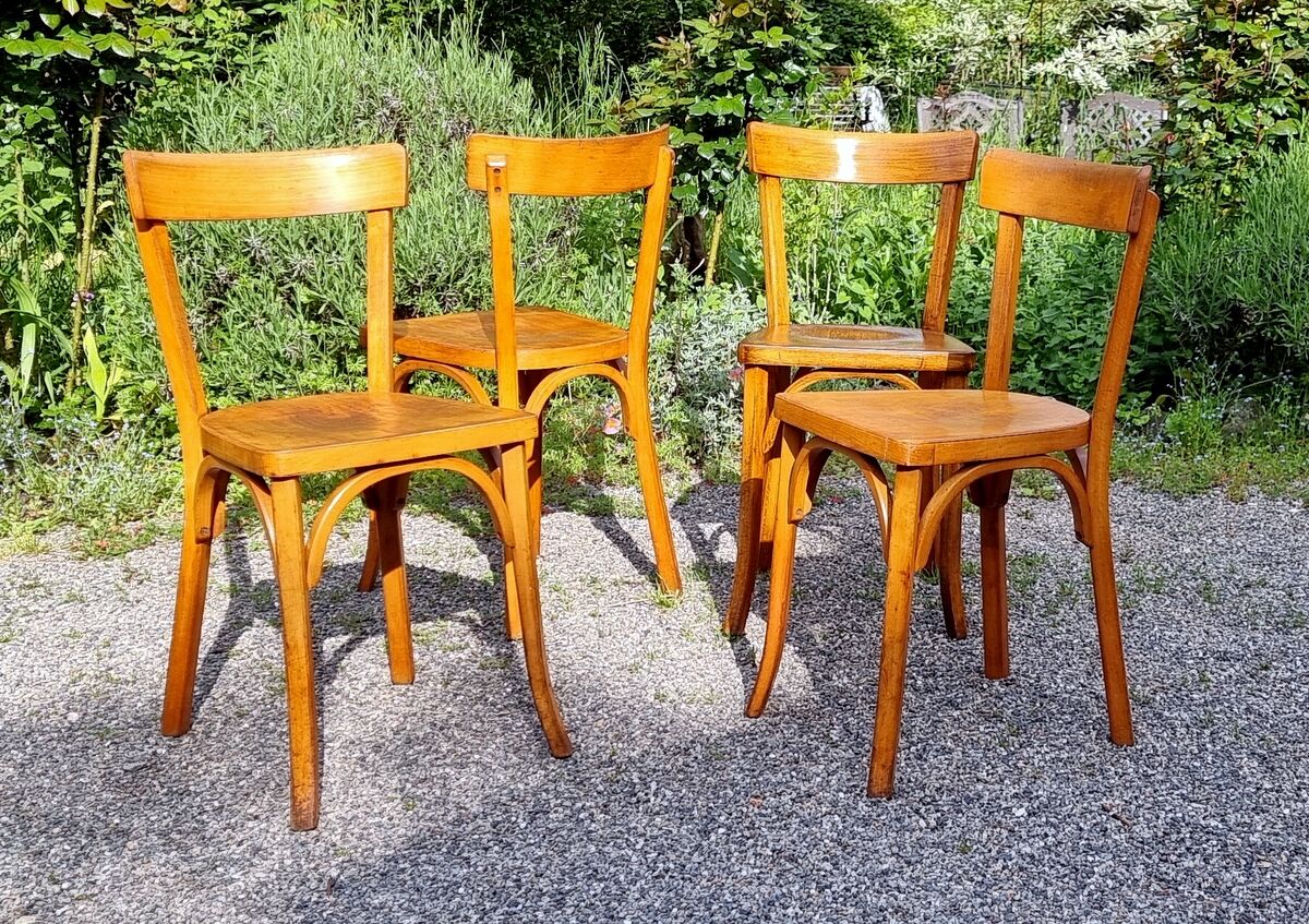 4 Baumann chairs n°55 50s