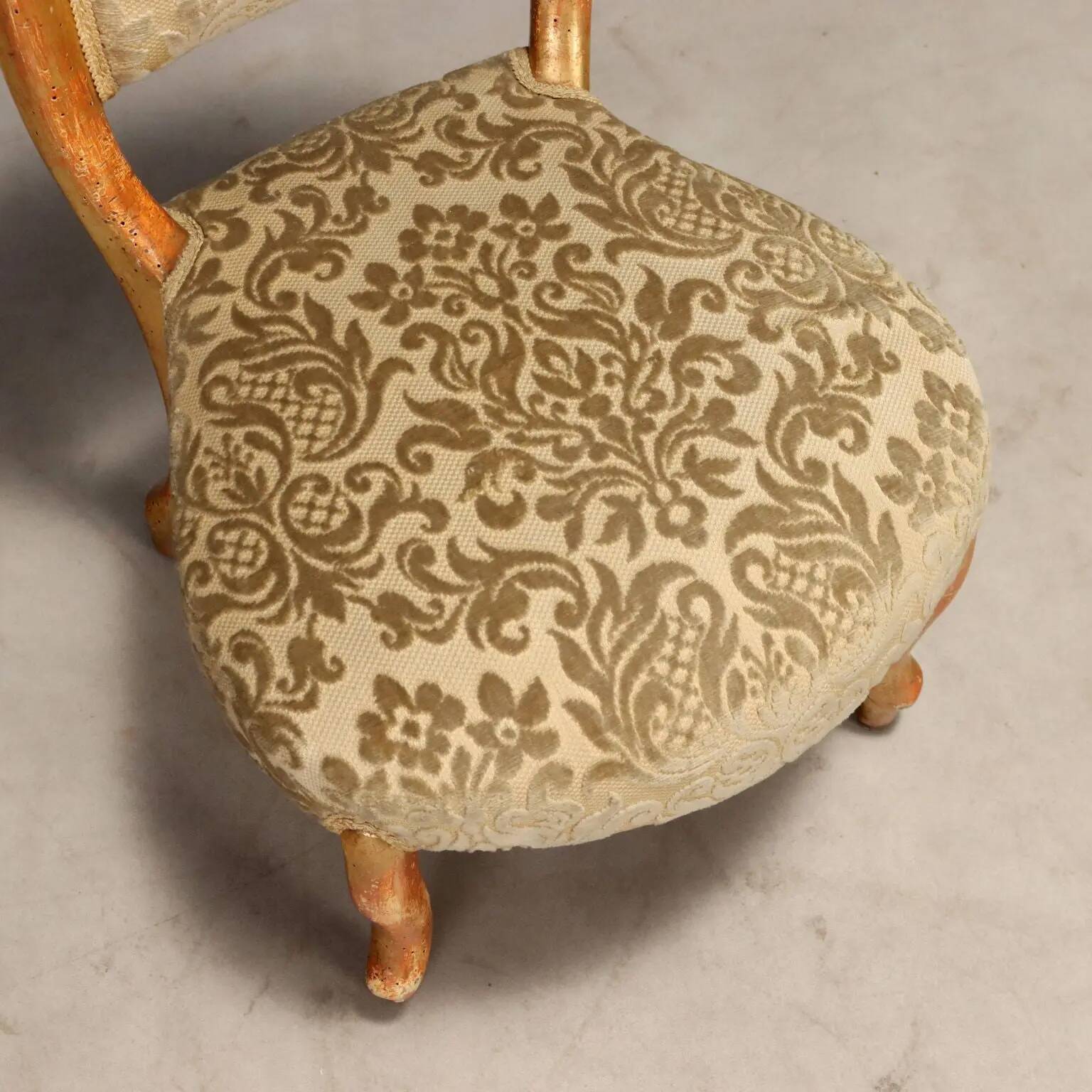 Antique Louis-Philippe armchair in wood, Italy, 19th century