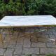 Marble and brass coffee table