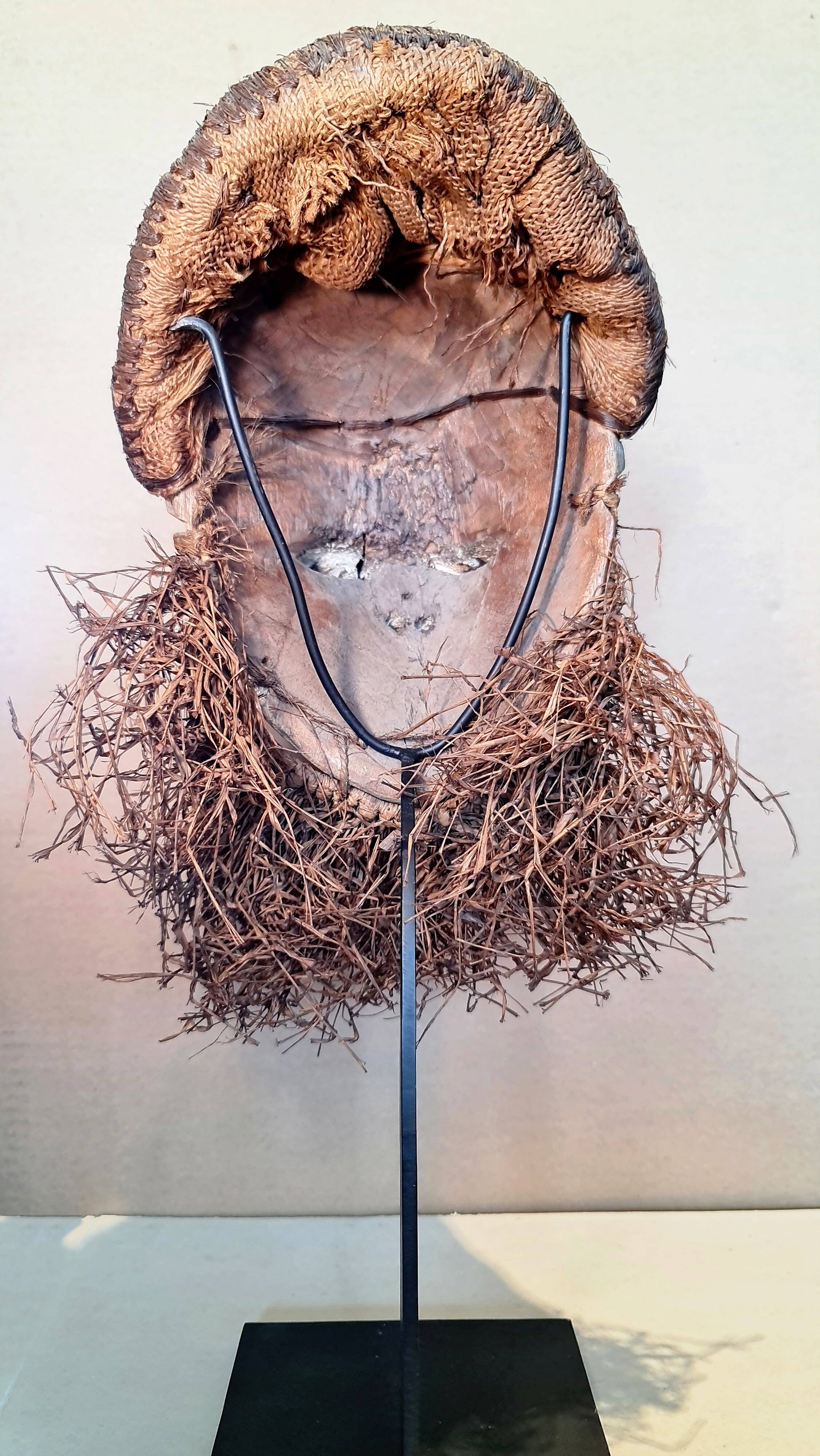 “mbuya” mask, pende, democratic republic of congo. wood, pigments,