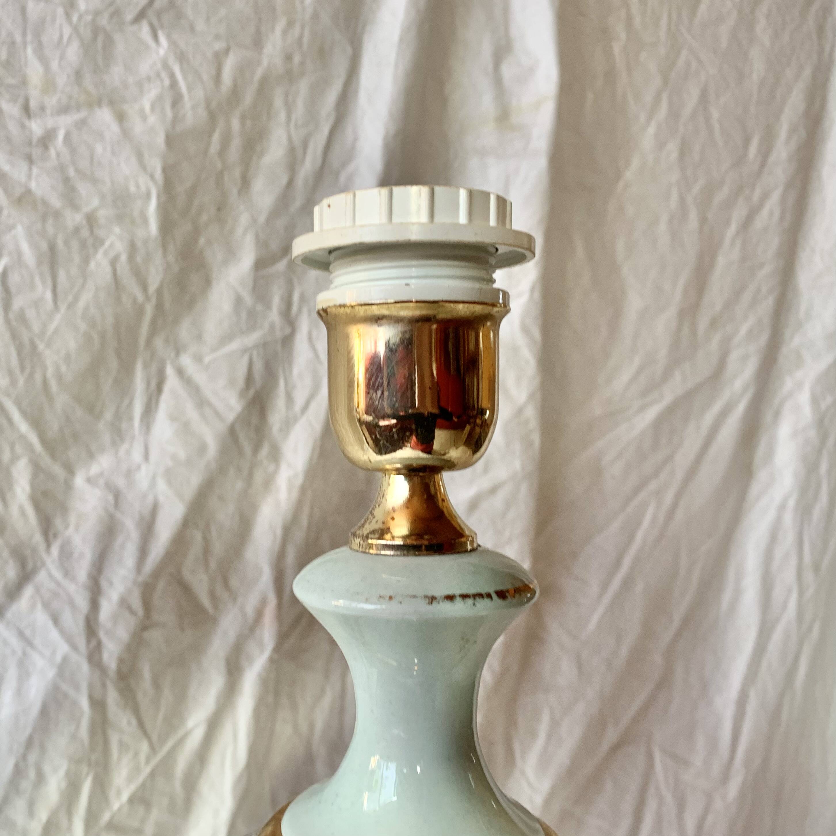 Old large porcelain lamp base - cashmere decor