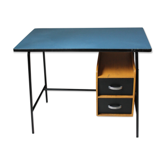 Blue vintage formica office
