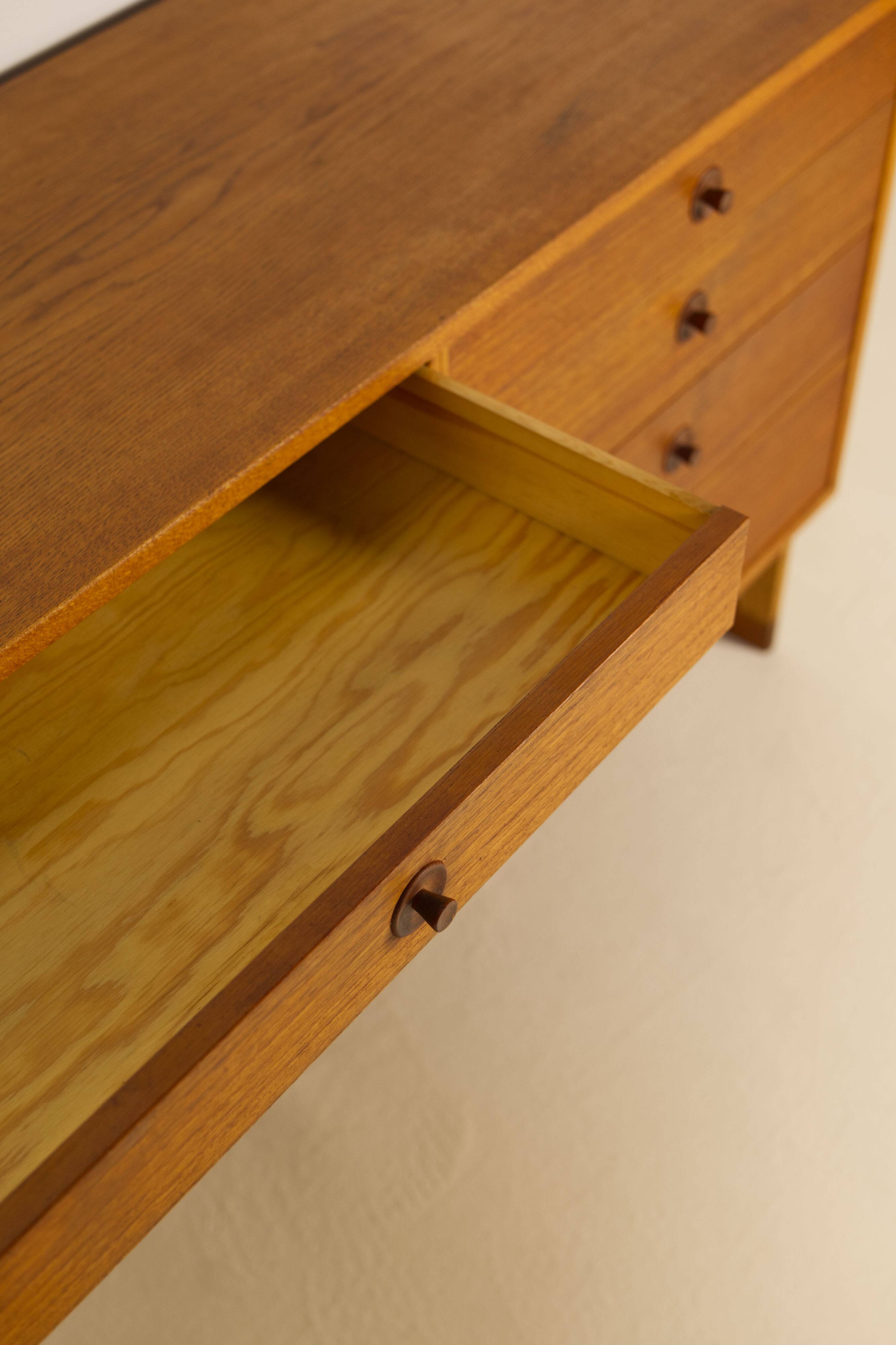 Oak and teak chest of drawers by Børge Mogensen for Karl Andersson & Söner, 1958