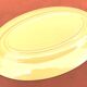 1950s yellow glazed ceramic serving dish