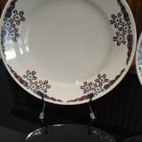 4 earthenware dinner plates OKAN model from Longchamp TERRE DE FER