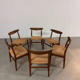 6x Hans Wegner Chairs by C. M. Madsen 1953 Denmark