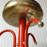 Red & gold metal tripod plant holder