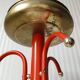 Red & gold metal tripod plant holder