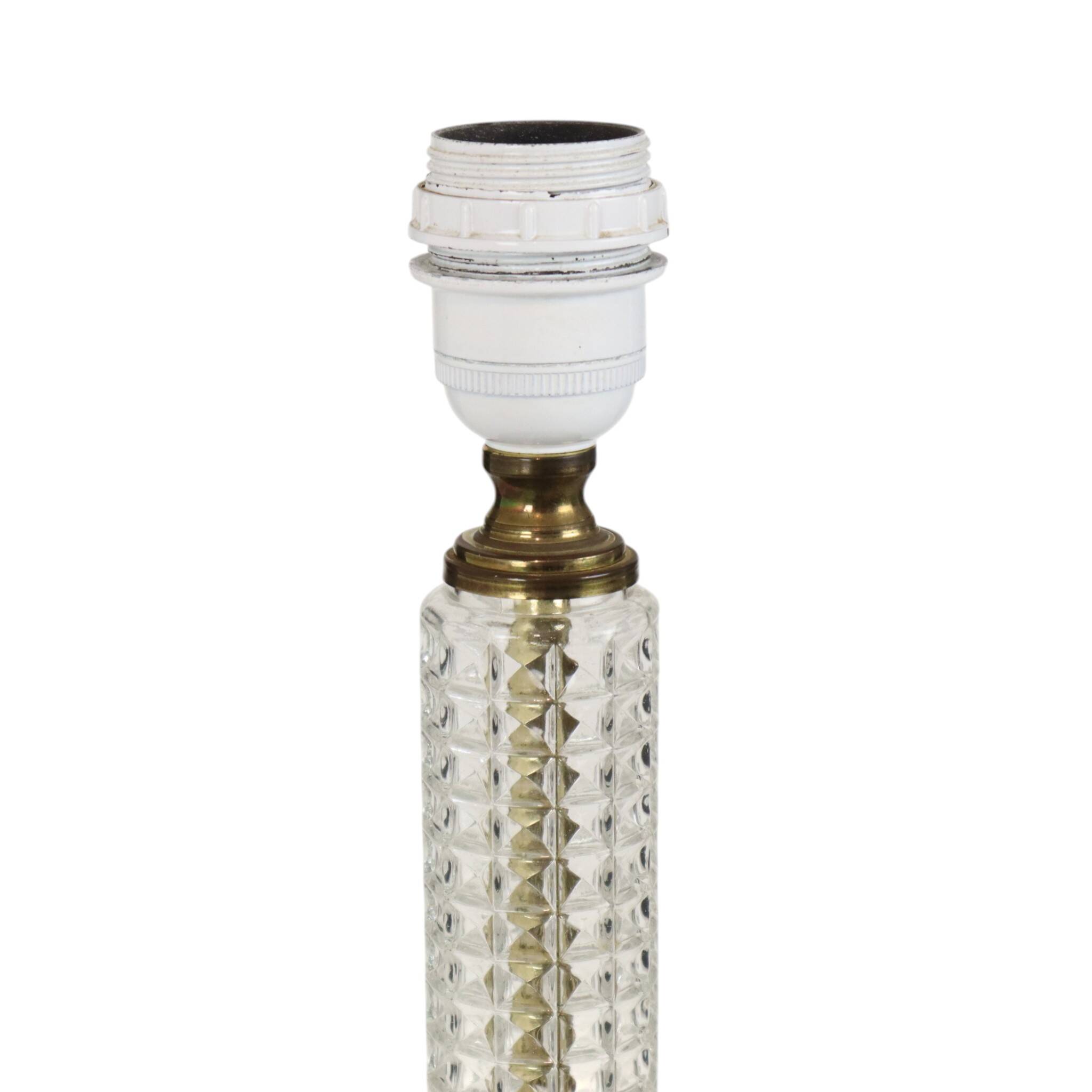 Vintage Classic Glass Table Lamp – Massive – 1980s