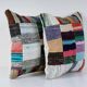 Set of 2 vintage kilim cushion covers 51x51 cm