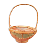 Panier osier œuf rétro