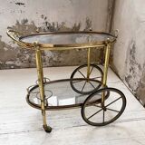 Cart serves brass bar