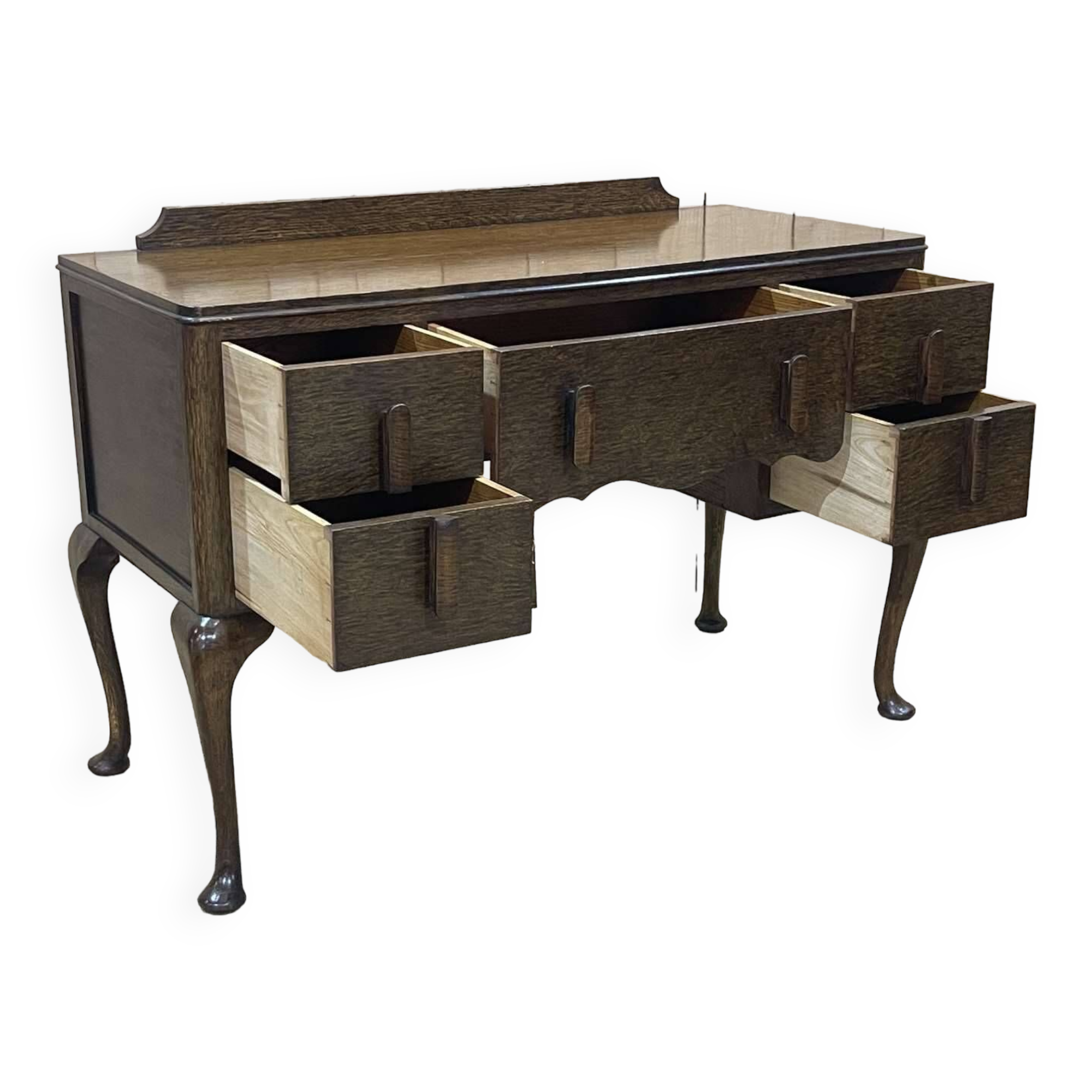 English Chippendale oak desk from the 1930s