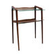 Table d'appoint en bois et verre