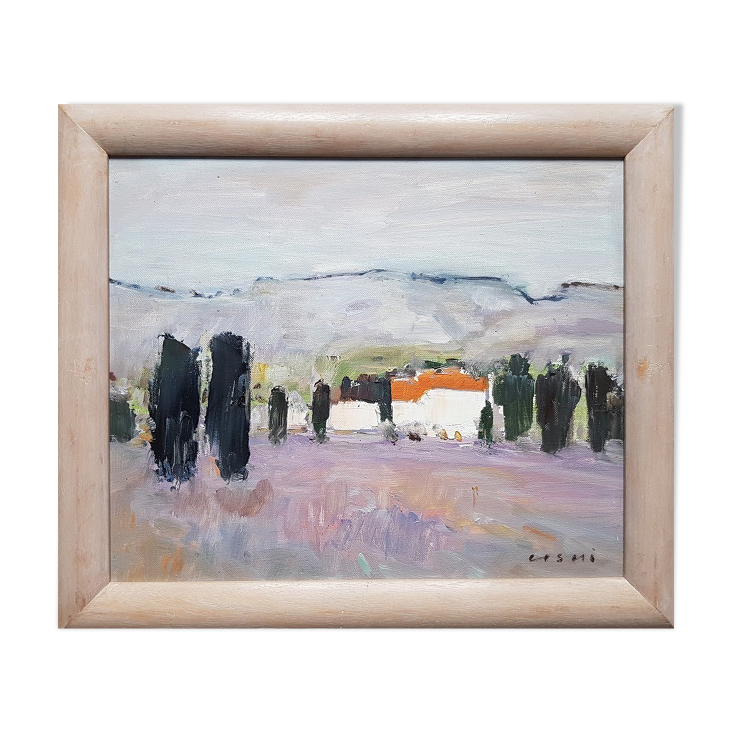 Painting by Nagao Usui "Landscape of Provence"