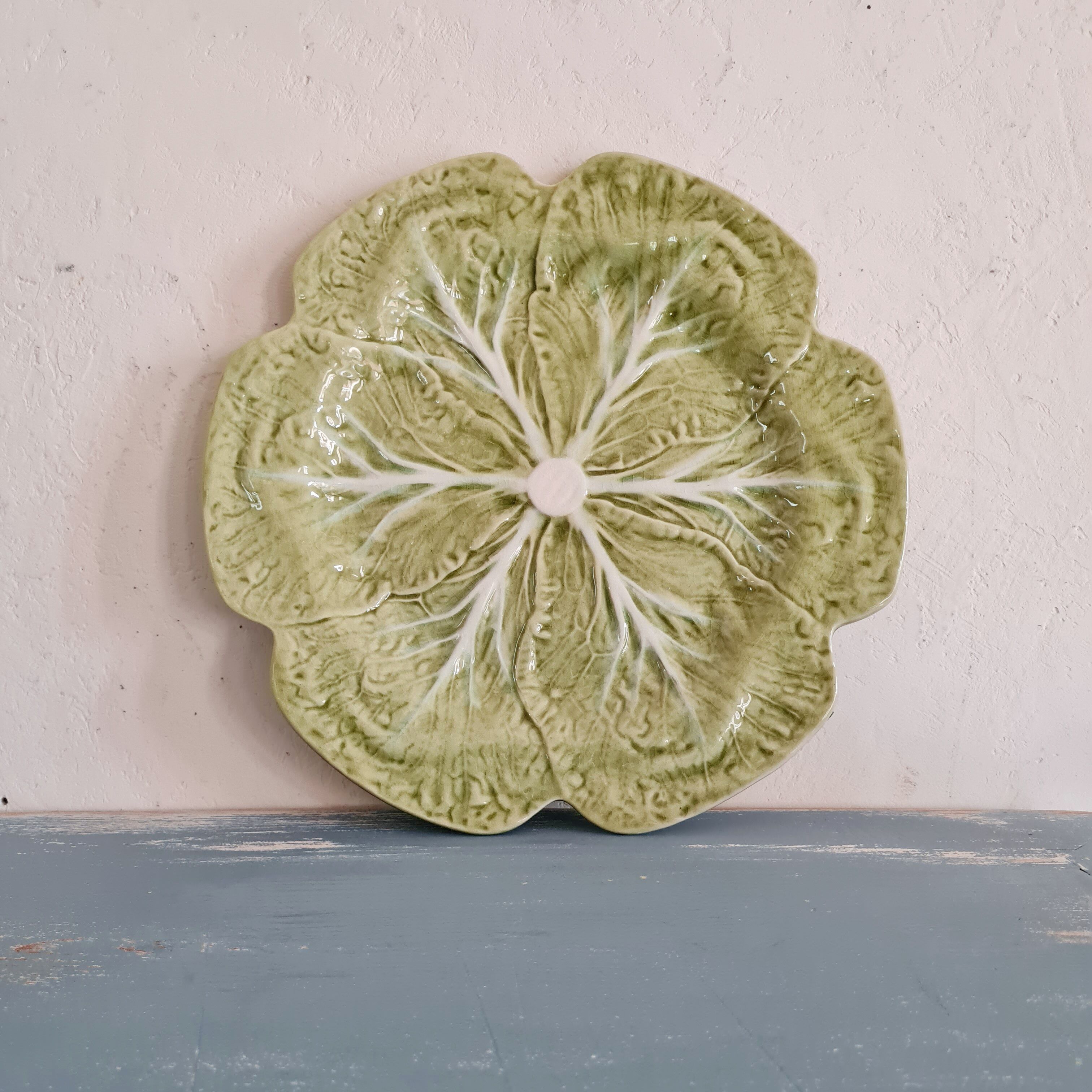 Green slurry dish antique cabbage pattern