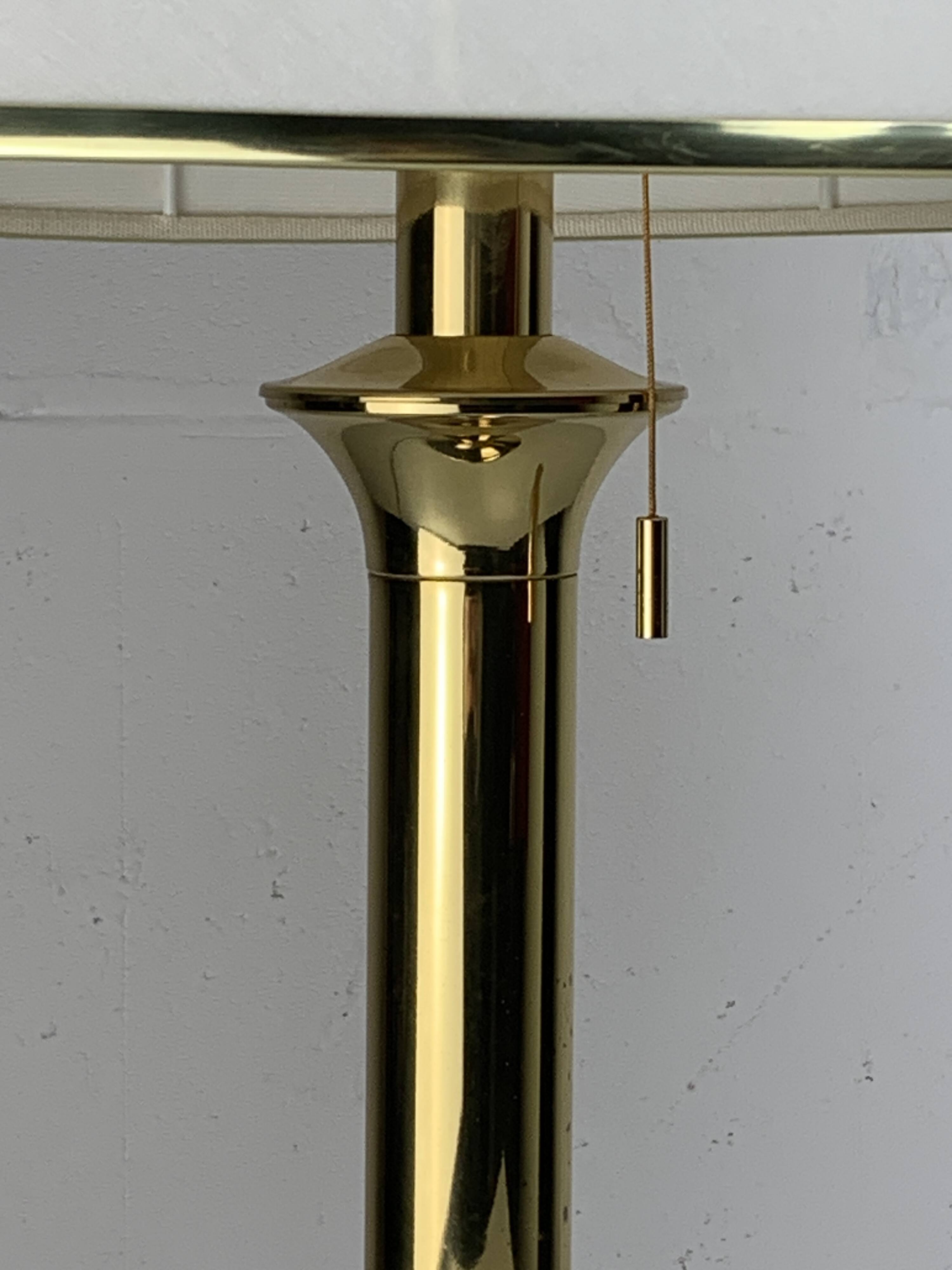 Midcentury Hollywood Regency brass mushroom table lamp Vienna Austria 1960s