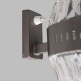 Pair of vintage 1960s wall lamps in metal and crystal, Italian design