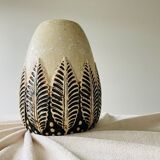 Ovoid vase Dümler & Breiden with plant motif in relief West-Germany years 60-70