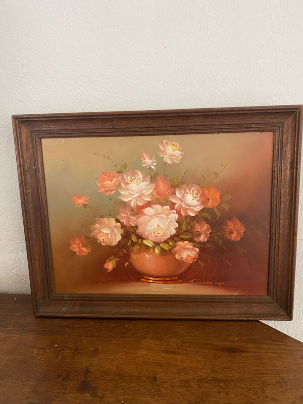 Tableau nature morte Robert Cox, années 70