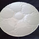 Set of 6 Bareuther Bavaria white porcelain oyster plates