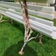 Banc de jardin avec pieds en fonte ancien