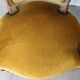 Vintage velvet convertible armchair mustard yellow