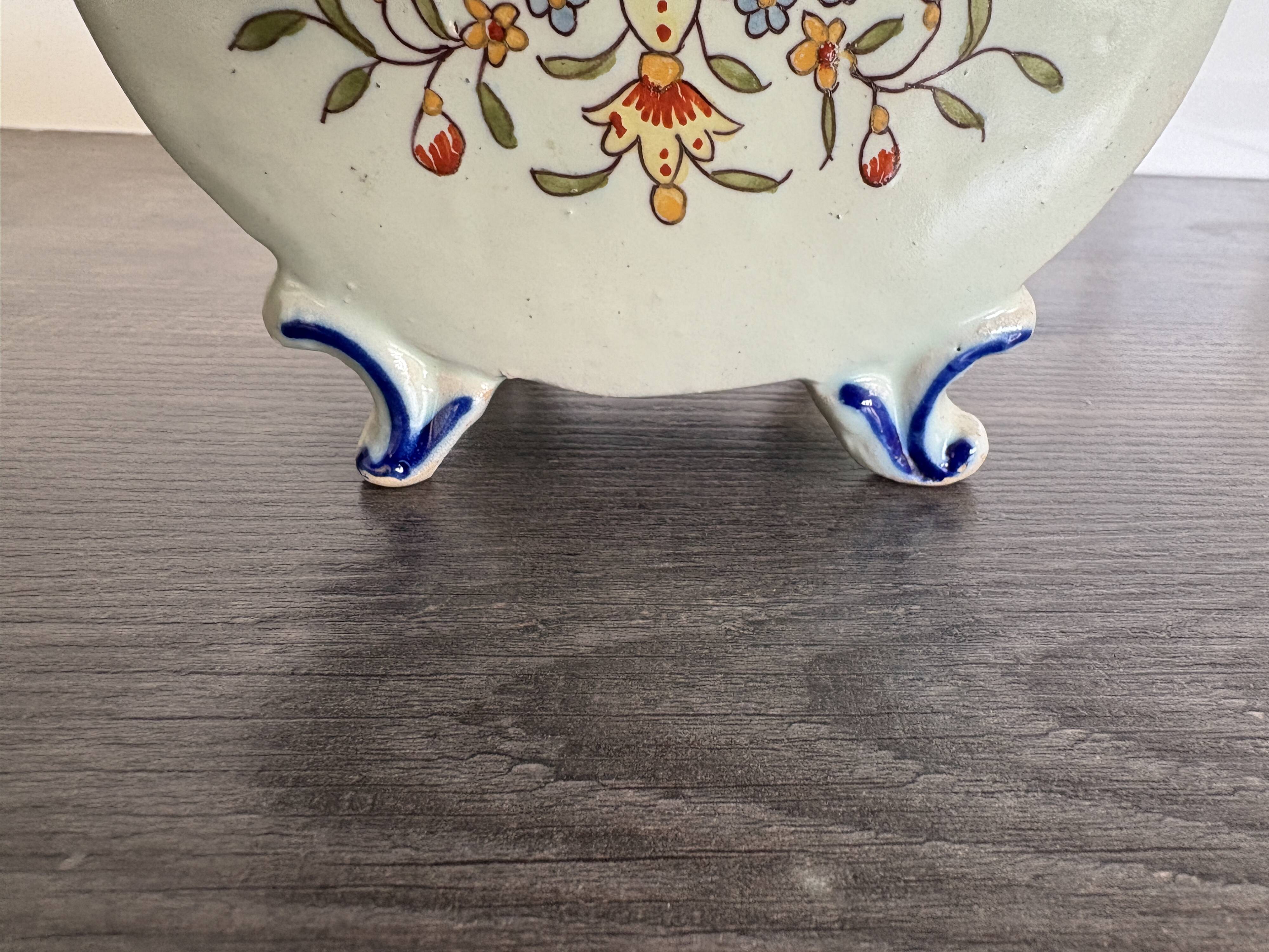 Antique cache-pot in Art Nouveau faience