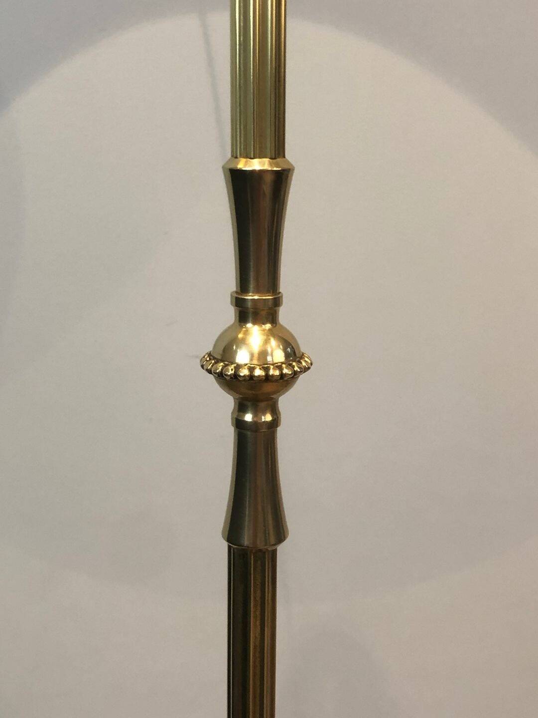 Neoclassical Brass Floor Lamp, in the Style of Maison Jansen