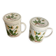 Paire de mugs à infusion vintage.