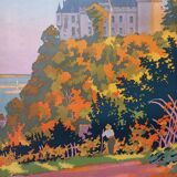 Château de Chaumont-sur-Loire, original canvas railway poster, 1921