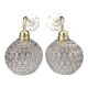 Pair of vintage wall lights in cut glass