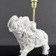 Pair of White Ceramic Sculptural Lamps, Elephants, Italy, 1970