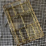 Glass and brass wall display case