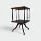 Rotating Table with Two Mahogany and Brass Platforms with Turned Columns.