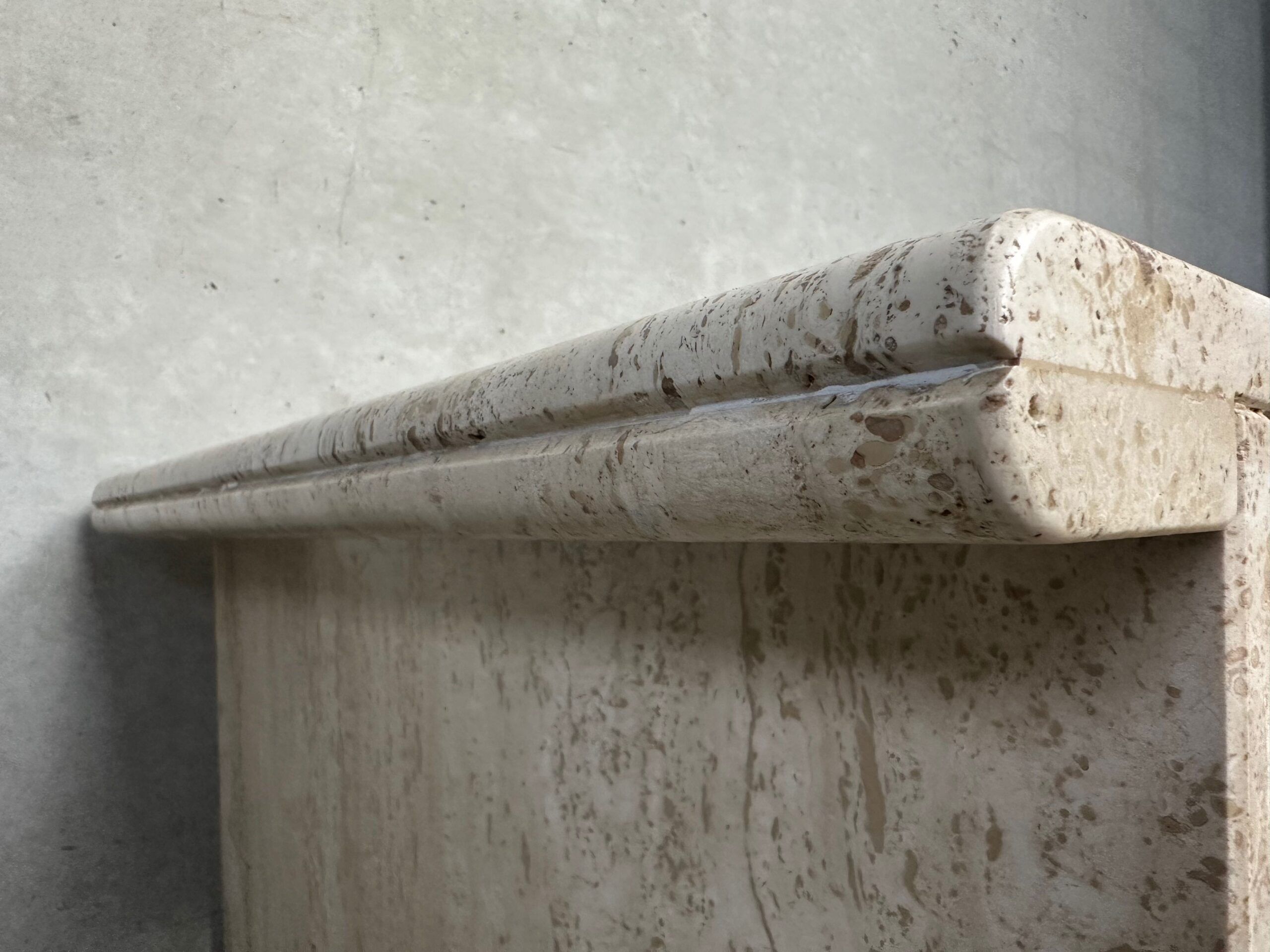 Vintage travertine side table