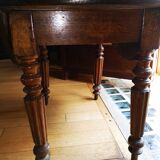 Rustic oak table 1930 with flap