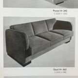 Canapé/lit pliant Art déco nouvellement rembourré par Halabala, années 1930