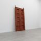 Large 17th century Monastery doors in terracotta lacquered oak, Portugal