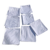 7 serviettes en coton damassé blanches, Christian Lacroix, vintage
