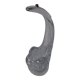 Ancien pied de lampe en verre courbé massif 34 cm pour 3,4 kilos chevet