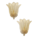 Contemporary Venetian Transparent Graniglia “Leaf” Murano Glass Wall Sconce