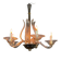 Venetian chandelier made of Murano glass, 5 light arms, circa 1920