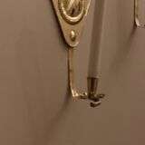 Pair Of Mid Century Swedish Brass Sconces