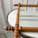 Barber mirror blond wood style bamboo 50s