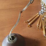 Chandelier in glass paste and tassels