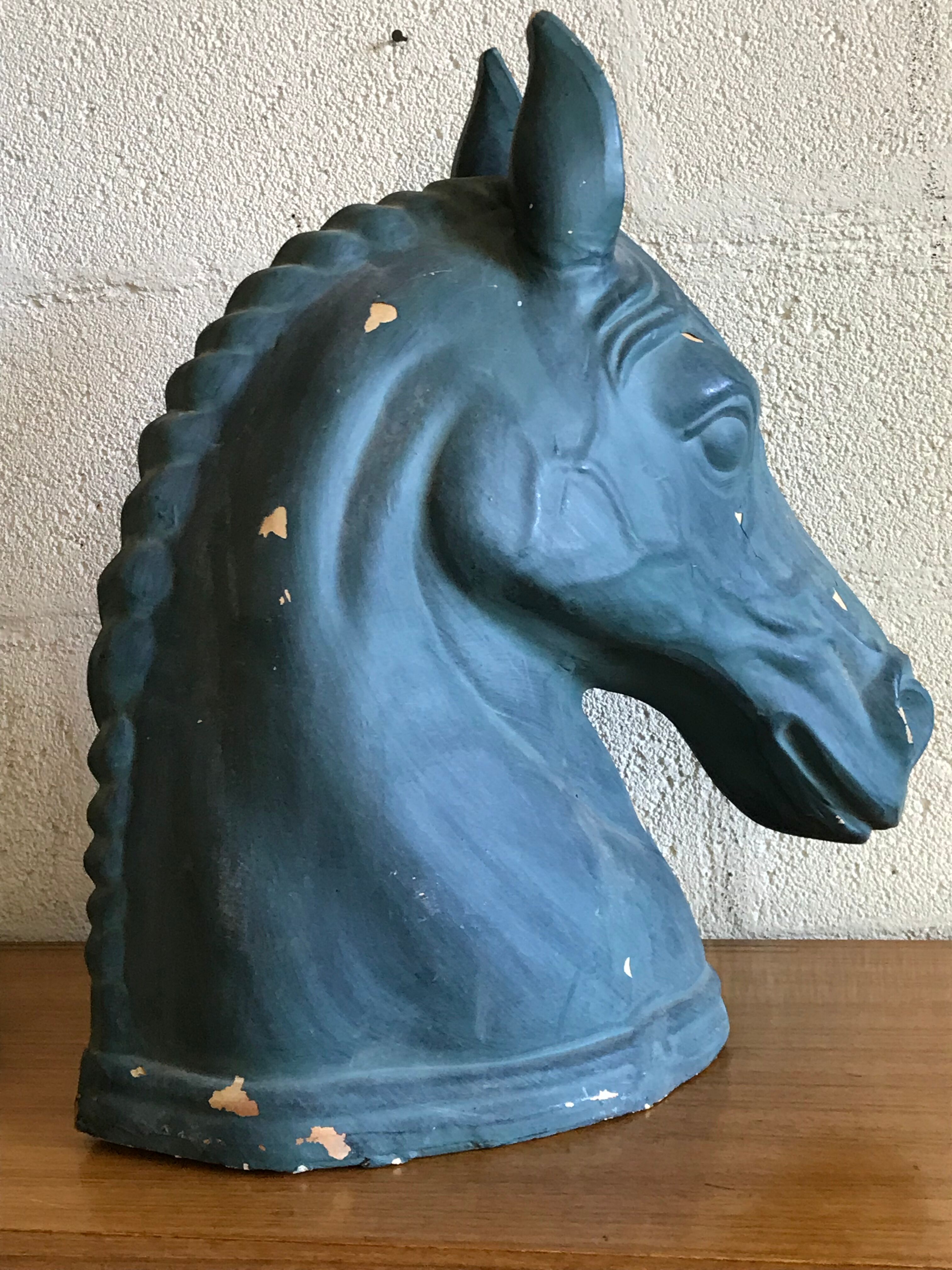 Old plaster horse head
