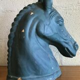 Old plaster horse head